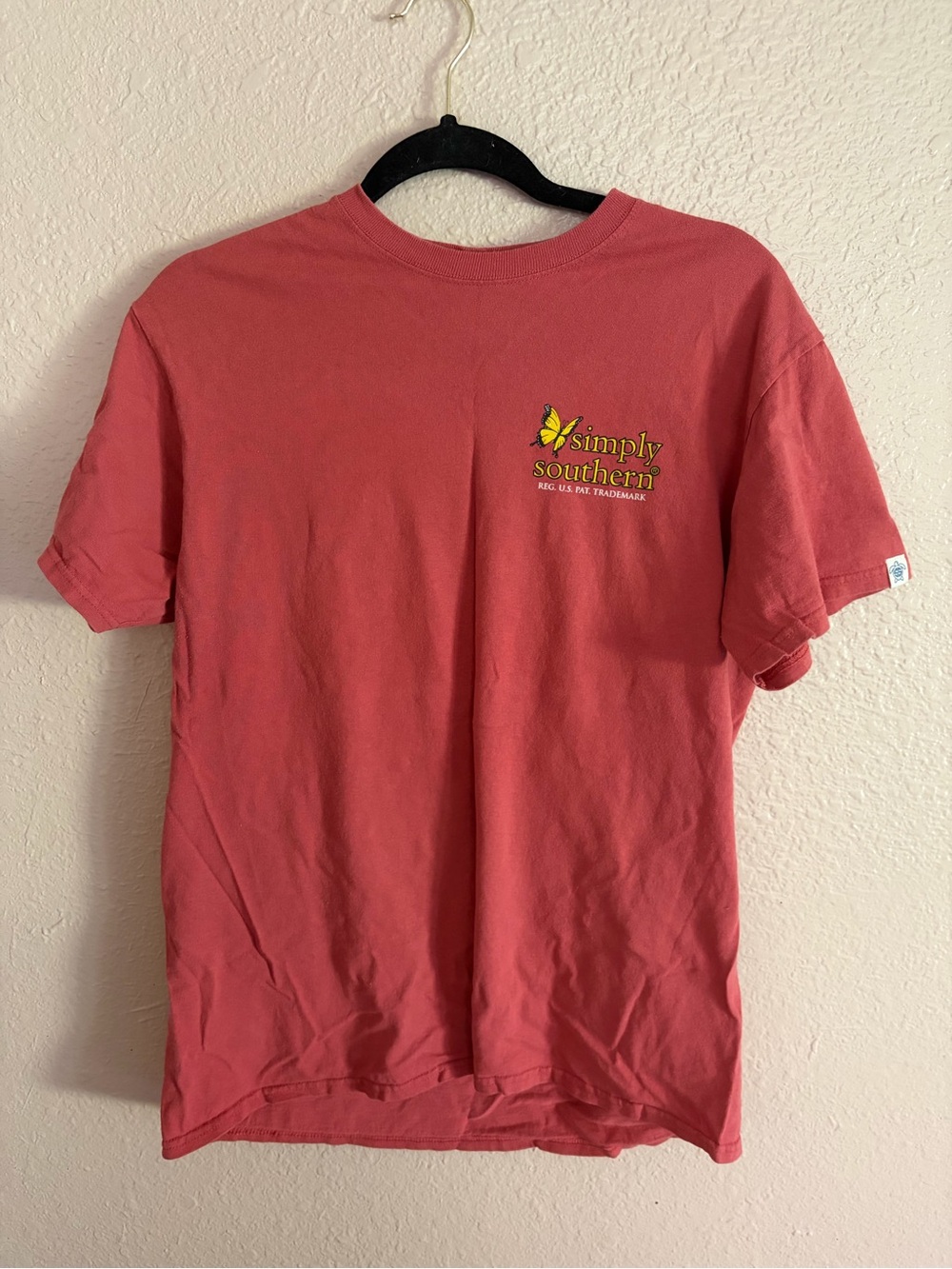 Simply Southern Women’s Short-Sleeve T-Shirt in Coral
